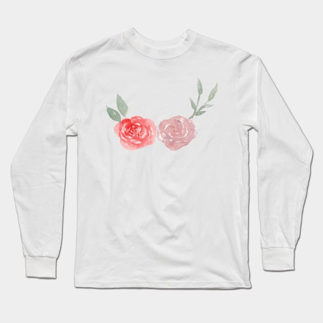 Floral watercolor Long Sleeve T-Shirt by GinaaArts